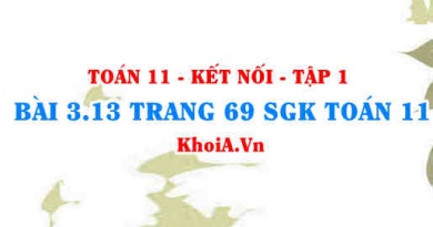 Bài 3.13 trang 69 SGK Toán 11 tập 1 Kết nối tri thức